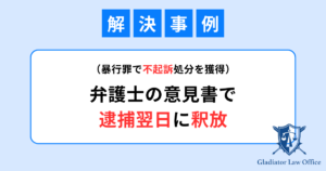 暴行材で不起訴処分を獲得した解決事例