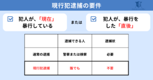 暴行罪での現行犯逮捕の要件