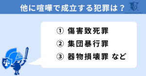 喧嘩で傷害罪の他に成立する犯罪