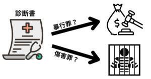 診断書によって傷害罪か暴行罪かが決まる