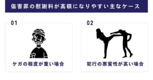 傷害罪の慰謝料が高額になりやすい主なケース