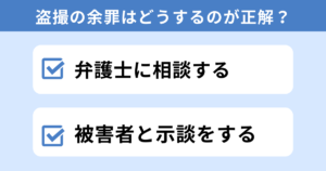 盗撮の余罪はどうするのが正解？