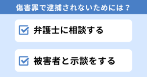 傷害罪で逮捕されない方法