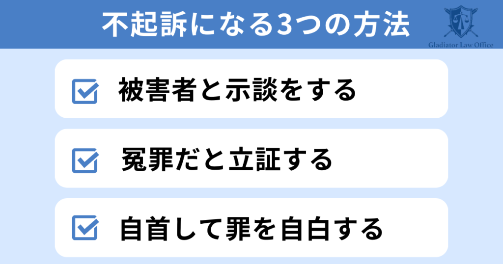 不同意性交等罪で不起訴になる方法