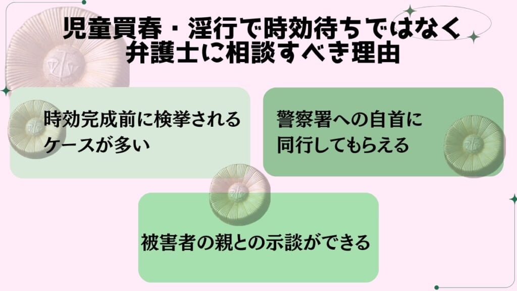 児童買春・淫行で時効待ちではなく弁護士に相談すべき理由