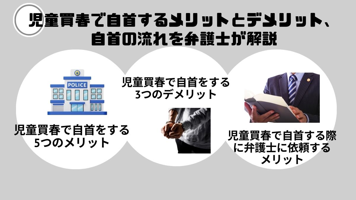 児童買春で自首するメリットとデメリット、自首の流れを弁護士が解説　