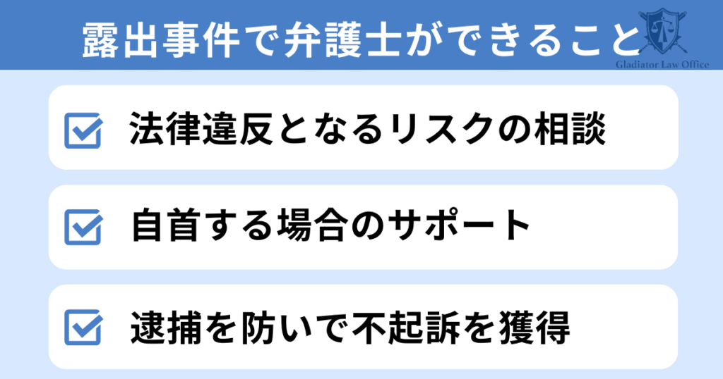 露出による法律違反で弁護士ができること