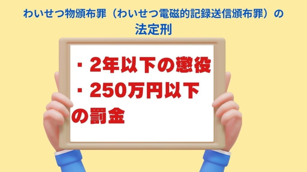 わいせつ物頒布罪（わいせつ電磁的記録送信頒布罪）の法定刑