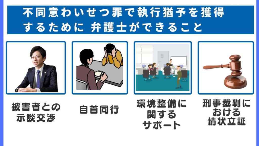 不同意わいせつ罪で執行猶予を獲得するために弁護士ができること