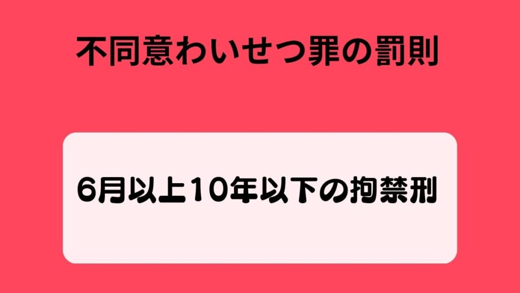 不同意わいせつ罪の罰則