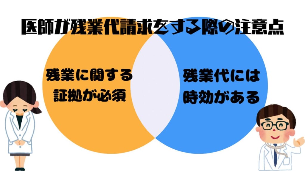 医師が残業代請求をする際の注意点