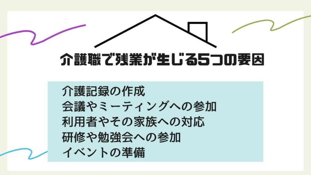 介護職で残業が生じる5つの要因