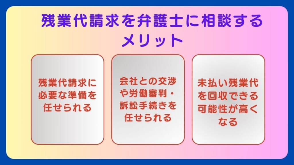 残業代請求を弁護士に依頼するメリット